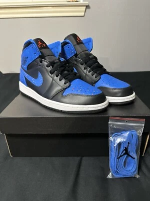 Air Jordan 1 Mid 'Royal Splatter' ( size 10.5 ) - Image 1 of 4