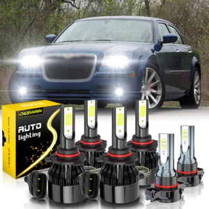 for Chrysler 300 2010 6x LED Headlight High/Low Beam Fog Light Bulbs Kit - Picture 1 of 17
