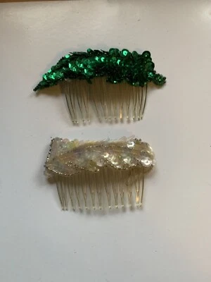 2 peines de pelo vintage hechos en EE. UU. Boda de graduación de regreso a casa. Foto 1 de 3