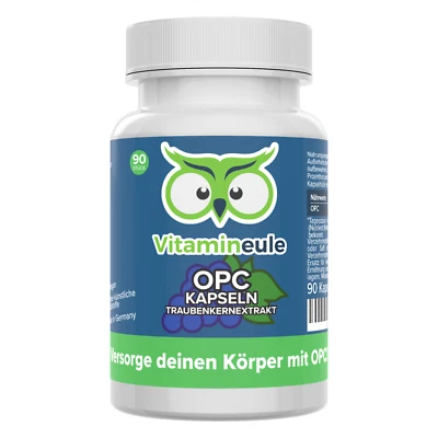 VITAMINEULE OPC capsules - high dose - grape seed extract - no additives - vitamin owl®