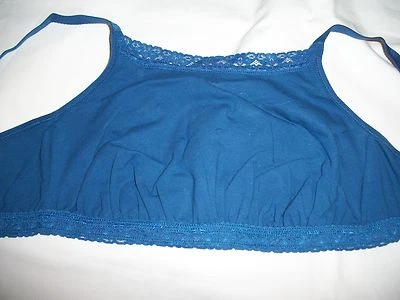 SUJETADOR CAMI SEÑORA LÍDER TALLA GRANDE ESTILO #5403 ALGODÓN COLOR AZUL NUEVO SIN ETIQUETAS Foto 1 de 4