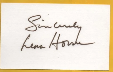 TILLYAuth.Autograph"Lena Horne" index card w/coa Cover