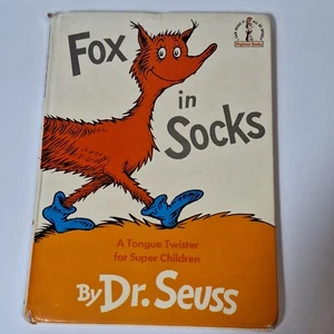 Dr. Seuss Fox In Socks A Tongue Twister For Super Children Book 1965 Vintage - Picture 1 of 14