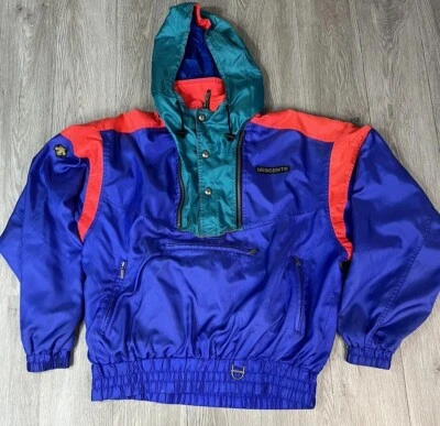 Vintage Spell Out Descente Mens Ski Jacket Coat Bright Multicolor Size US 3  XL? - Image 1 of 4