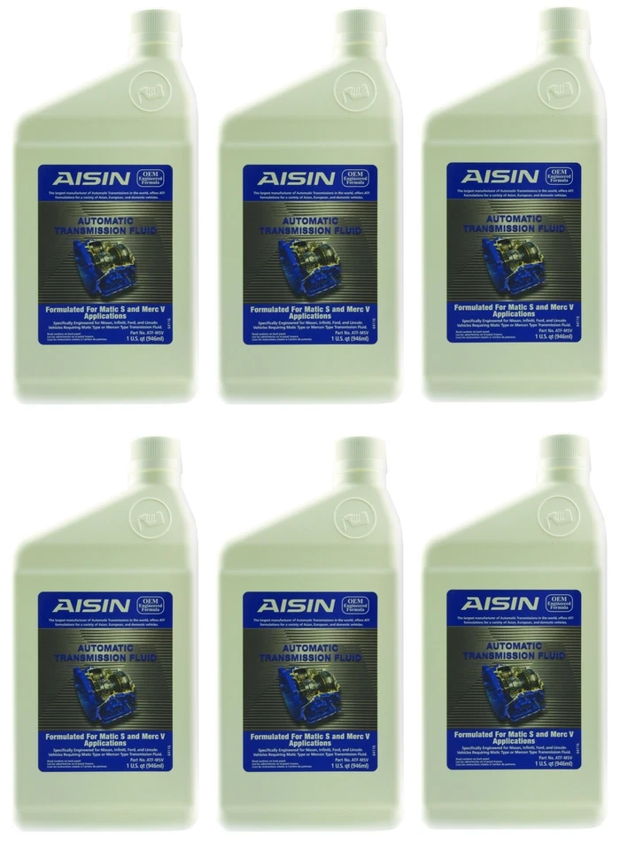 Aisin 6 Quarts Auto Trans Fluids 6 x 1 qt For Ford Infiniti Mazda Suzuki Hyundai - Image 1 of 1