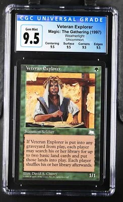 VETERAN EXPLORER Weatherlight U CGC 9.5 Q MTG [Nostalgium] - Image 1 of 2