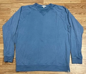 Peter Millar Lava Wash Crew Large blaues Sweatshirt mit Rundhalsausschnitt für Herren - Bild 1 von 4