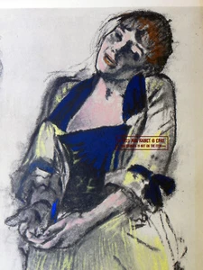 La Chanteuse (1878) Edgar Degas * 1946 * Vintage Serigraph Print New York - Picture 1 of 15