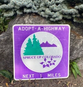 Letrero de carretera de Colorado auténtico de colección arreglado adopta un letrero retirado de carretera - Imagen 1 de 4