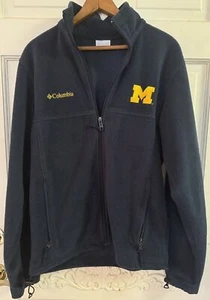 Columbia University of Michigan Fleece Jacket - Men’s Women’s Small, Navy - Picture 1 of 3