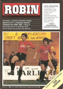 Bristol City v Carlisle United 06-04-1982 Division 3 Match Programme 81/82 - Picture 1 of 1