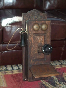 Early Swedish American Antique Cathedral Top Wall-Phone ~ Nice Display Piece ! - Picture 1 of 11