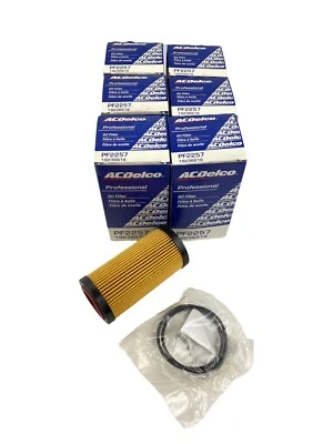 *6-pack* NOS Genuine Acdelco PF2257 GM OEM Oil Filters 19236616 W/GASKET VW Audi - Image 1 of 4