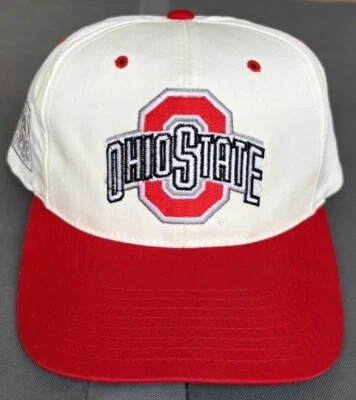 Boné sarja vintage anos 90 Ohio State Buckeyes agulha americana cabeça de bloco Snapback - Imagem 1 de 4