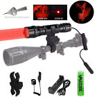 Zoom Red Predator LED Hunting Flashlight Scope Mount Gun Light Air Rifle Torch
