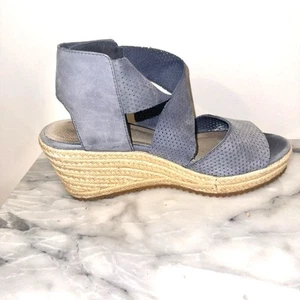 Eileen Fisher Women's Size 7 Blue Willow Espadrille Wedge Sandal Shoes - Imagen 1 de 10