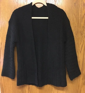 Damen Langarm vorne offen schwarz Strickjacke Pullover Gr. Large NEU - Bild 1 von 5