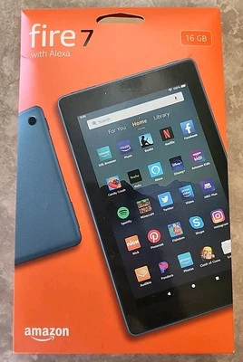 🔥 Amazon Fire 7 (9th Gen) M8S26G 16GB Wi-Fi Alexa 7'' Tablet - Twilight BLUE - Image 1 of 2