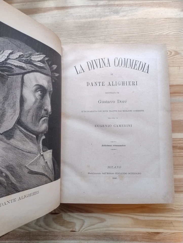 La Divina Commedia di Dante Alighieri illustrata da Gustave Doré Sonzogno 1880 - Immagine 1 di 4