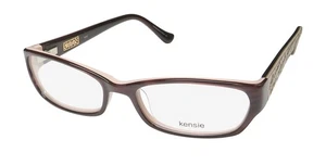 NEW KENSIE ROSE GLASSES CAT EYE 52-16-135 FULL-RIM PLASTIC WOMENS RW BROWN - Picture 1 of 8