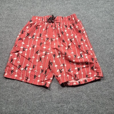 Pantalones Cortos de Natación NBN Gear Para Hombres Medianos Rojo Estampado de Mono Secado Rápido Malla Forrada Poliéster Foto 1 de 4