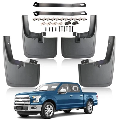 Guardabarros para Ford F150 2015-2020 con guardabarros labio guardabarros guardabarros herrajes Foto 1 de 4