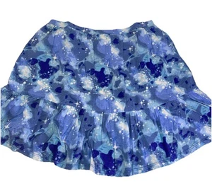 Lands' End Girls' Size XL 14-16 Tiered Skort Blue Galaxy Print w Pockets NEW - Picture 1 of 11
