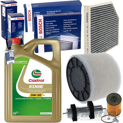 BOSCH FILTERSET+CASTROL 5W30 passend für 2.0 TDI 136-190PS AUDI A4 B8 A5 8T Q5