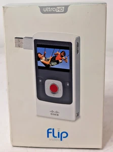 Flip Video UltraHD Camcorder 8GB by Cisco 2hr Recording Silver Vintage HD Camera - Picture 1 of 4
