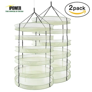 Paquete de 2 redes de secado hidropónico para secadora colgante iPower 3 ft 6 capas - Imagen 1 de 7