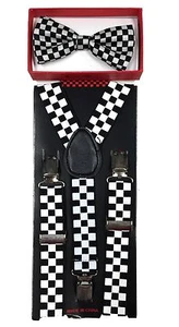 Checker Styl toddler bow tie and suspenders set - baby boy/girl Accesorries - Picture 1 of 1