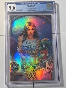 Con Artists #2 CGC 9.6 Virgin Cover Epic Nation Collectibles Foil Edition A - Foto 1 di 2