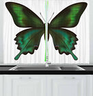 Swallowtail Butterfly Kitchen Curtains 2 Panel Set Window Drapes 55" X 39"