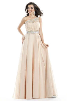 Vestido de gala Party Time Formals 6439 beige desnudo talla 8 ¡NUEVO CON ETIQUETAS VENTA! Foto 1 de 4