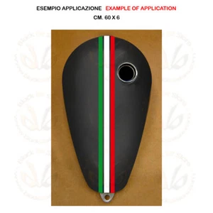 Adesivo serbatoio striscia tricolore italia flag sticker moto tank pvc 1 pz. - Foto 1 di 3