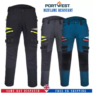 Portwest DX4 Hi Vis Stretch schmale Passform Hose Knieschützer Taschen Arbeitssicherheit DX449 - Bild 1 von 10