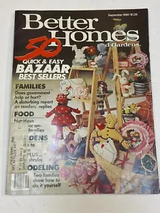 Better Homes and Gardens Magazine Sep 1980 Craft Bazaar Best Sellers Goverment - Picture 1 of 1