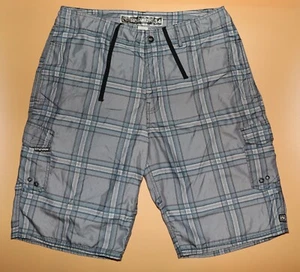 Ocean Current Swim Trunks Mens Plaid 34 Straight Leg Summer Board Shorts Surfer - Picture 1 of 4