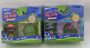 Littlest Pet Shop pet nook brown owl and gray pigeon in sealed packs - Picture 1 of 2