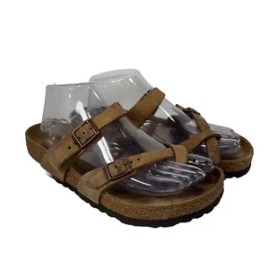 Birkenstock Mayari Brown Birko-Flor Toe Loop Sandals Women’s Size 38 / US 7 - Imagen 1 de 11