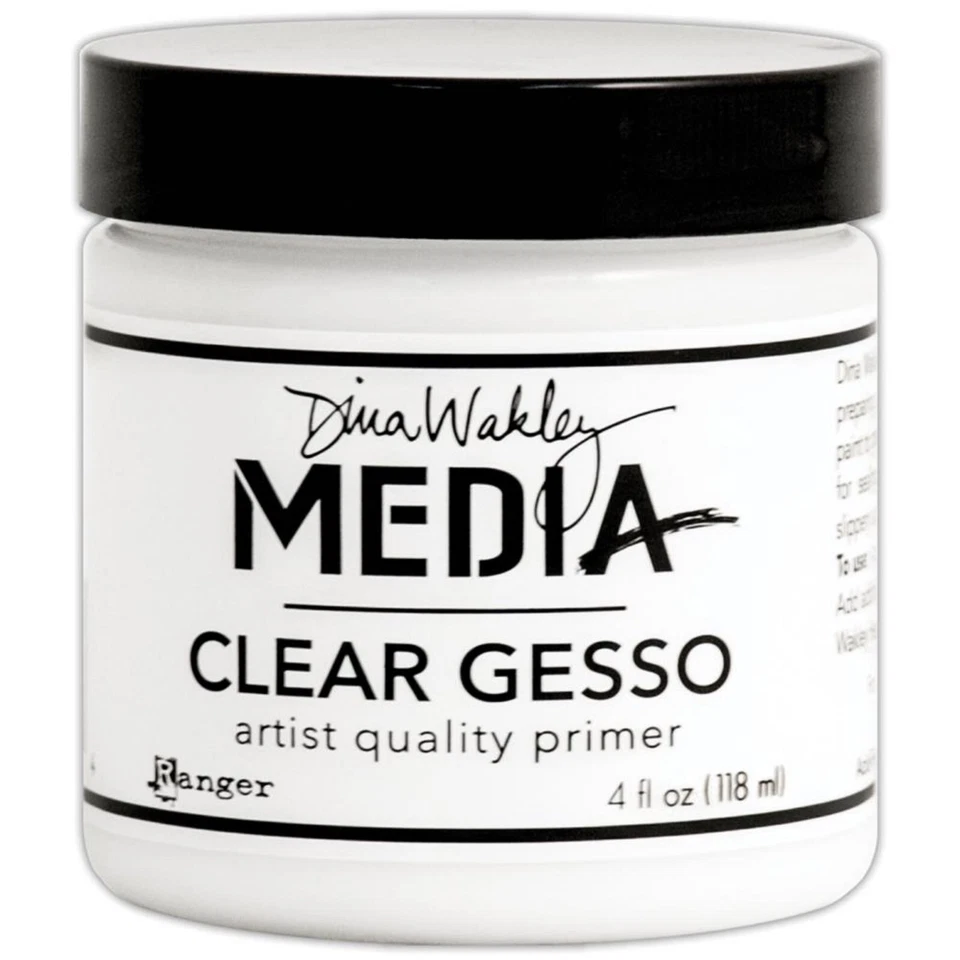Ranger MDM46424 Dina Wakley Media Gesso 4oz Jar Clear