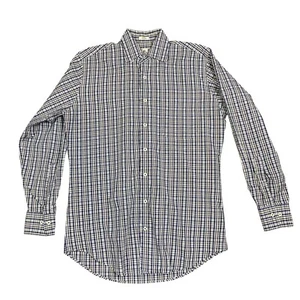 Camisa Peter Millar abotonada L/S para hombre mediana a cuadros 100 % algodón - Imagen 1 de 11