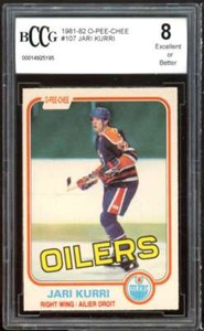 1981-82 O-Pee-Chee #107 Jari Kurri Rookie Card BGS BCCG 8 Excellent+