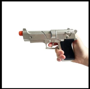 Silver Revolver Pistol Cap Gun Police Detective Toy Costume Accesory - Picture 1 of 4