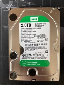 2TB Western Digital Green 3.5” HDD | WD20EZRX | 15271 hours used | Good - Afbeelding 1 van 3