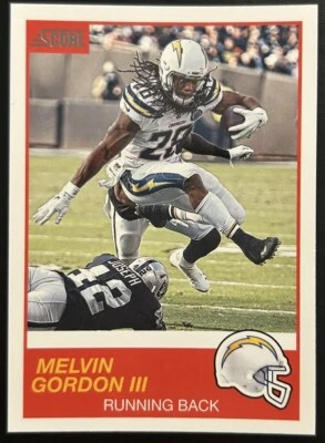 2019 Score Football Base #23 Melvin Gordon III - Los Angeles Chargers *C - Image 1 of 2