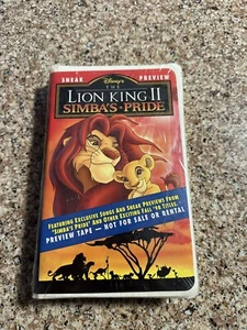 THE LION KING II SIMBA'S PRIDE 1998 Demo VHS, HTF, Rare, Collectible New Sealed - Picture 1 of 6