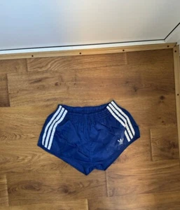 Vintage Adidas West Germany Style Yugoslavia 1980s Glanz Shorts Running Blue D6 - Picture 1 of 6