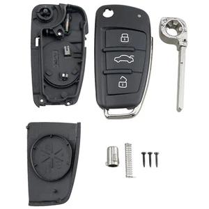 Carcasa llave plegable para Audi A1 8X A3 8P 8V A4 B7 A6 C6 TT 8J 4L R8 Q3 8U Q7 - Imagen 1 de 9