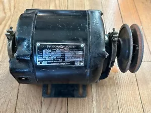 Vintage Early Emerson Elektromotor 1/6 PS General GE Basis Riemenscheibe Werkzeugriemen alt - Bild 1 von 8